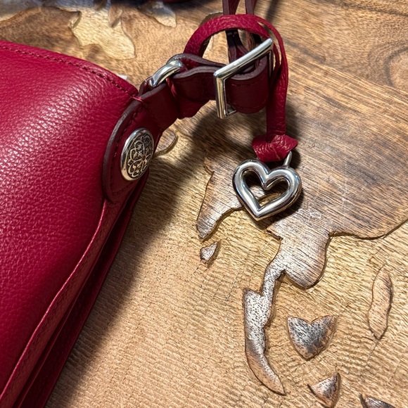 Brighton Red Embossed Crossbody Bag - Picture 4 of 13